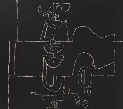 LE CORBUSIER : La dive bouteille, le verre et le livre - Lithographie originale Signée 2