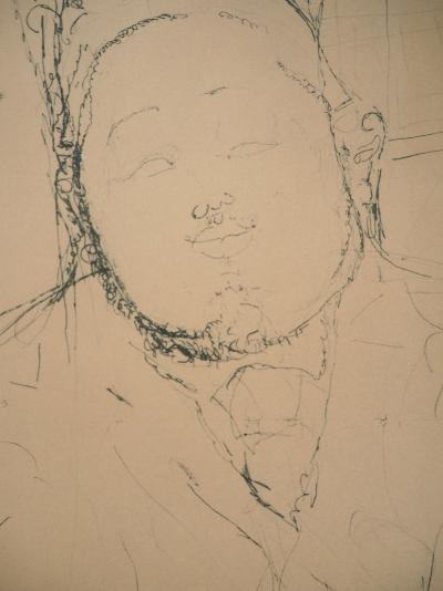 Amedeo MODIGLIANI (d’après) : Portrait de Diego Riviera - Lithographie signée, 1959 2