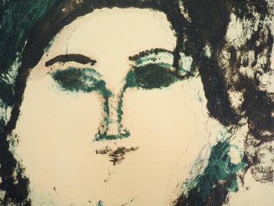 Amedeo MODIGLIANI (d’après) : Le portrait vert - Lithographie, 1959 2