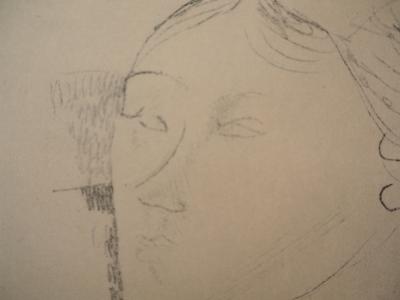 Amedeo MODIGLIANI (d’après) : Portrait de Beatrice Hastings - Lithographie, 1959 2