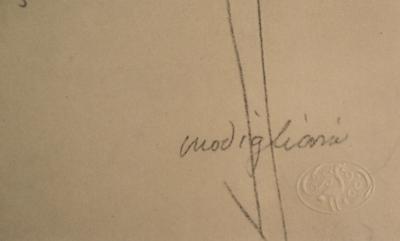Amedeo MODIGLIANI (d’après) : La belle anglaise - Lithographie Signée , 1959 2