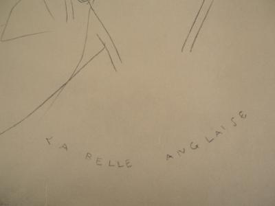 Amedeo MODIGLIANI (d’après) : La belle anglaise - Lithographie Signée , 1959 2