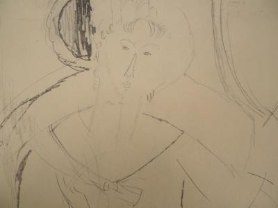 Amedeo MODIGLIANI (d’après) : La belle anglaise - Lithographie Signée , 1959 2