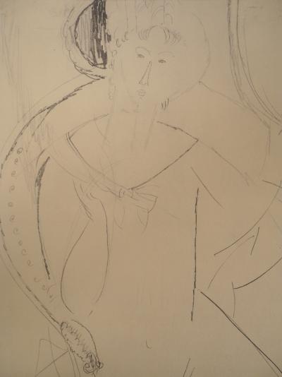 Amedeo MODIGLIANI (d’après) : La belle anglaise - Lithographie Signée , 1959 2