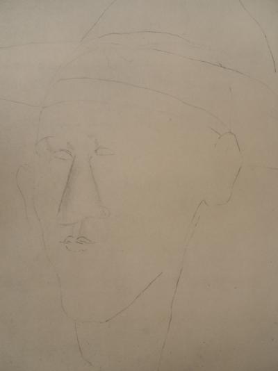 Amedeo MODIGLIANI (d’après) : Portrait de Blaise Cendrars - Lithographie, 1959 2