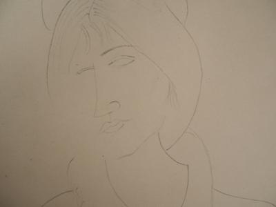 Amedeo MODIGLIANI (d’après) - Portrait de Jeanne Hébuterne, 1959 - Lithographie signée 2