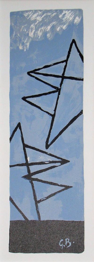 Georges BRAQUE (d’après) - Ciel gris, 1959 - Lithographie en couleurs