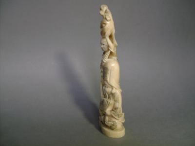 Japon - Okimono représentant Fukurokuju et l’enfant, début du XXème siècle 2