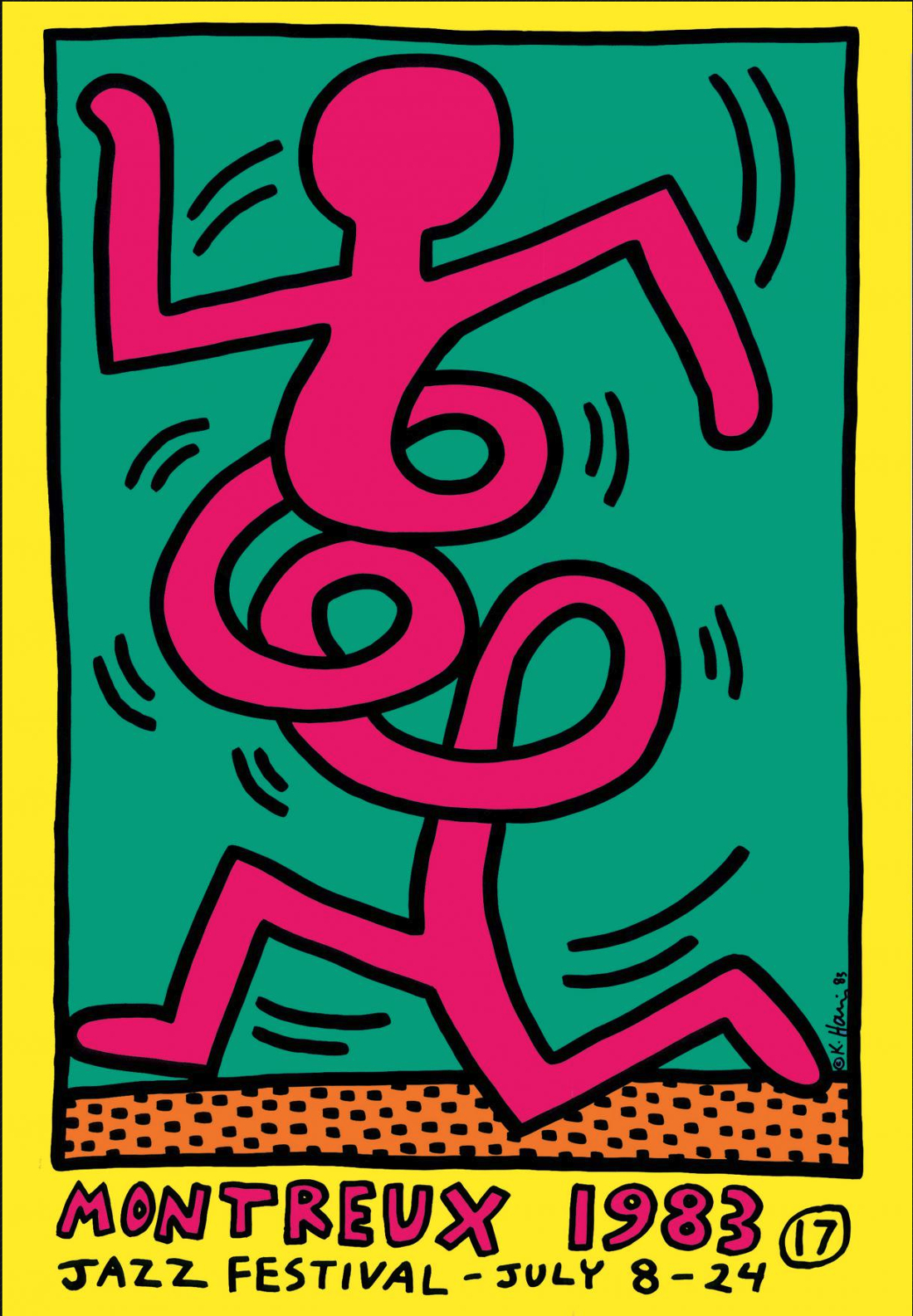 Keith HARING - Montreux Jazz Festival, 1983 - Original poster