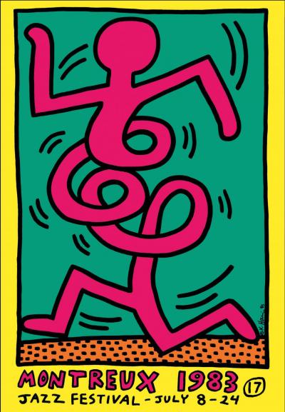 Keith HARING - Montreux Jazz Festival, 1985 - Affiche originale 2