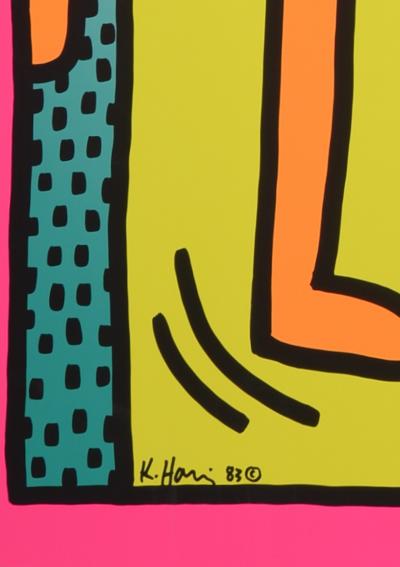 Keith HARING - Montreux Jazz Festival (orange), 1983 - Sérigraphie 2