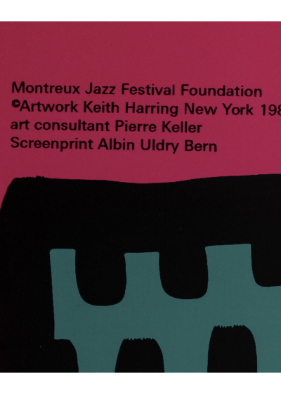 Keith HARING - Montreux Jazz Festival (orange), 1983 - Sérigraphie 2