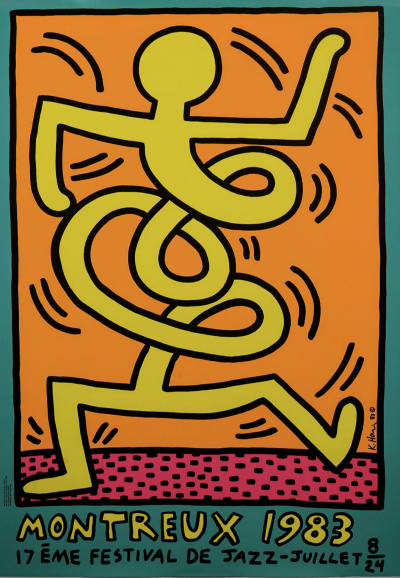 Keith HARING - Festival de Jazz de Montreux, 1983 - Sérigraphie 2