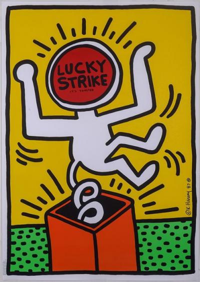 Keith HARING - Lucky Strike, 1987  - Sérigraphie originale 2