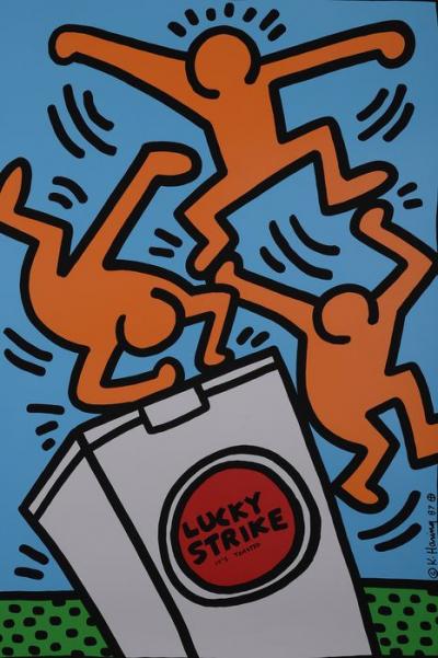 Keith HARING -  Lucky Strike, 1987 - Sérigraphie originale 2