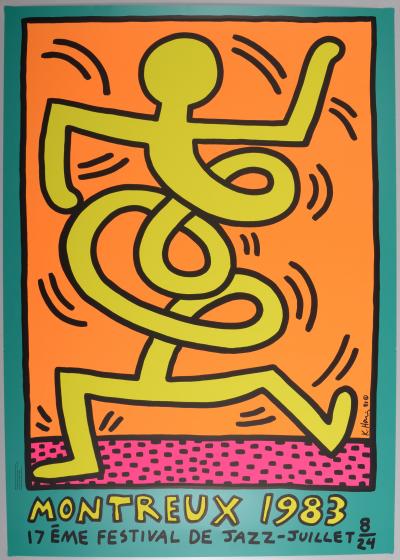 Keith HARING - Montreux Jazz Festival, 1983 - Original silkscreen 2