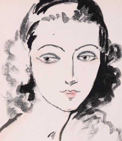 Kees Van DONGEN - Portrait de femme, 1925 - Pochoir 2