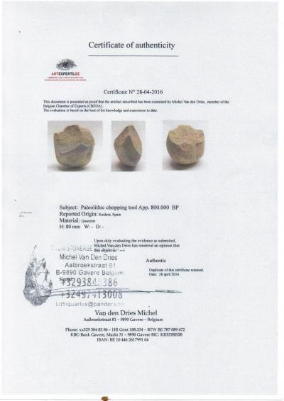 Paléolithique Supérieur, Chopping -Tools , 800 000 ans av. J.-C. 2