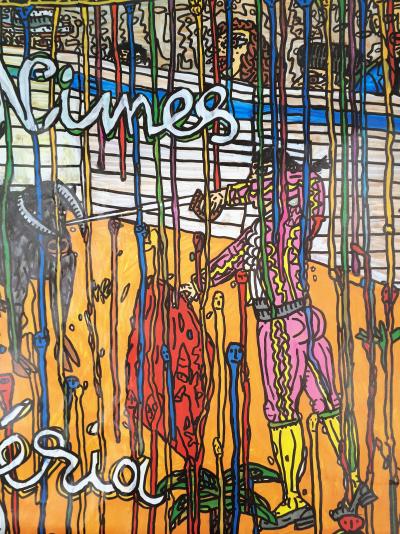 Robert COMBAS  - Feria de Nimes, 1990 - Grande Affiche originale d’époque 2