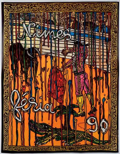Robert COMBAS  - Feria de Nimes, 1990 - Grande Affiche originale d’époque 2