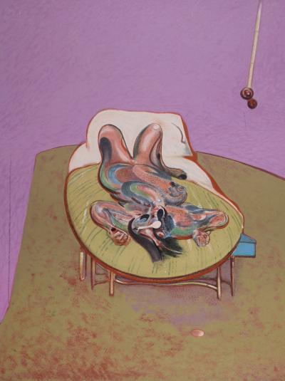 Francis BACON -  Personnage couché, 1966 -  Lithograph exhibition poster on paper. 2