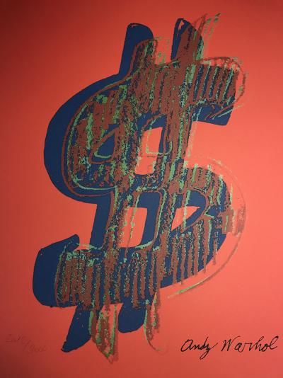 Andy WARHOL (d’après) - Dollar Sign Red, 1986 - Lithographie 2