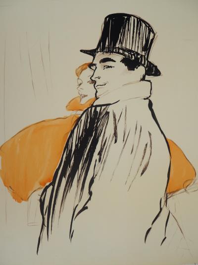 René GRUAU - Couple élégant - Lithographie signée au crayon 2
