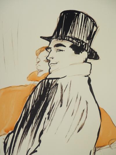 René GRUAU - Couple élégant - Lithographie signée au crayon 2