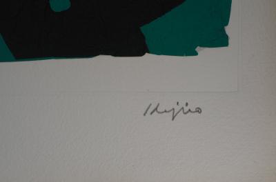 Ladislas KIJNO: Time Kept Green - Original signed engraving 2