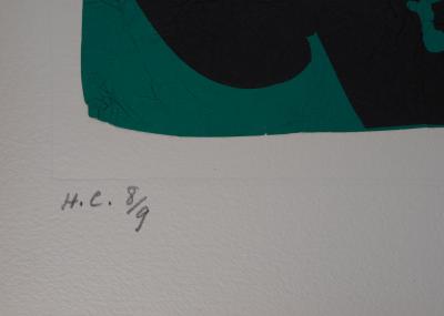 Ladislas KIJNO: Time Kept Green - Original signed engraving 2