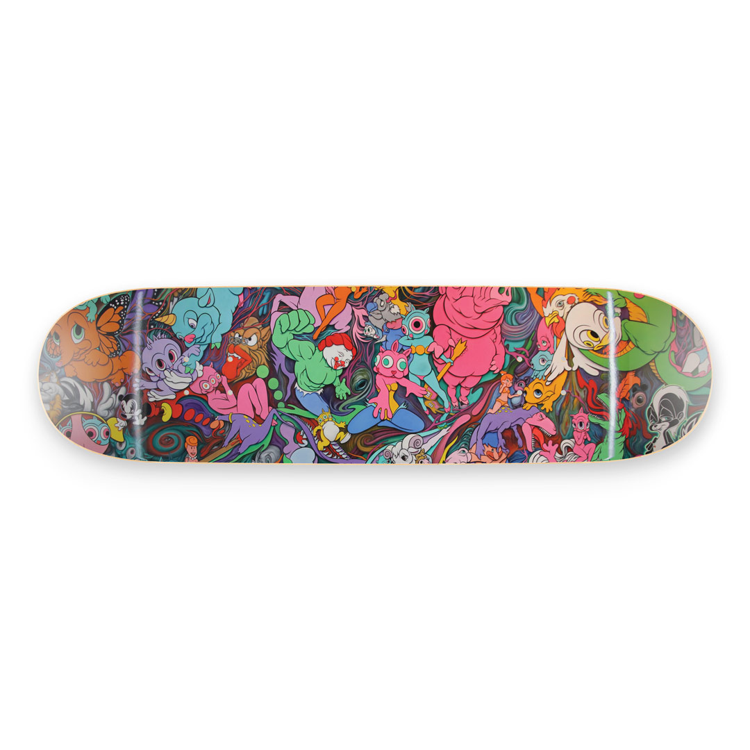 heuvel uitlijning Sprong Ron ENGLISH - Delusionville , 2019 - Signed numeroted skateboard - Street  Art - Plazzart