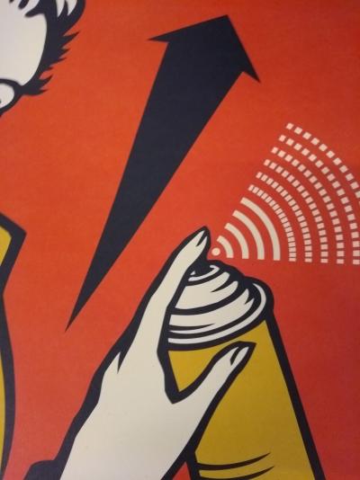 Shepard Fairey (OBEY) - Stay Up Girl -  Impression offset signée au crayon 2
