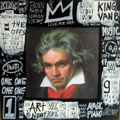 SPACO - King Van Beethoven, 2019 - Acrylique sur toile et collages 2