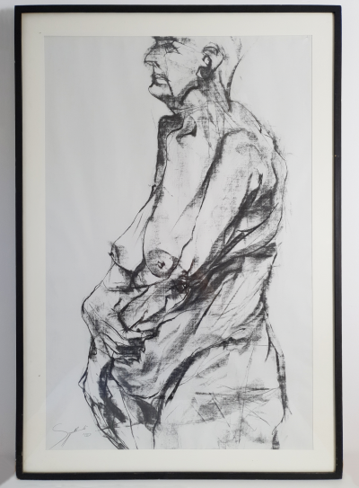 Hervé SZYDLOWSKI - Nu féminin, 2000 - Dessin au fusain 2