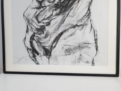 Hervé SZYDLOWSKI - Nu féminin, 2000 - Dessin au fusain 2