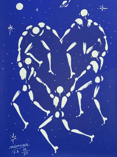 Jerome MESNAGER - La ronde des coeurs, 2016 -  Sérigraphie signée au crayon 2