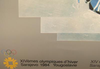 David HOCKNEY -  Jeux Olympiques de Sarajevo, 1984 - Affiche originaIe 2