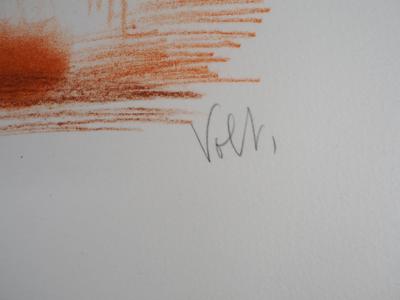 Antonuccio VOLTI - Nu assis de profil - Lithographie signée au crayon 2