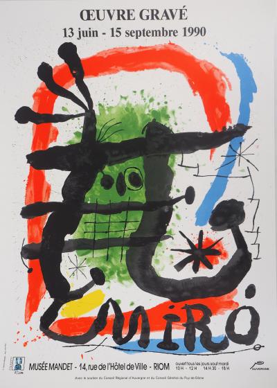 Joan MIRO - Personnage au chapeau et à l’étoile, 1990 - Affiche lithographique signée 2