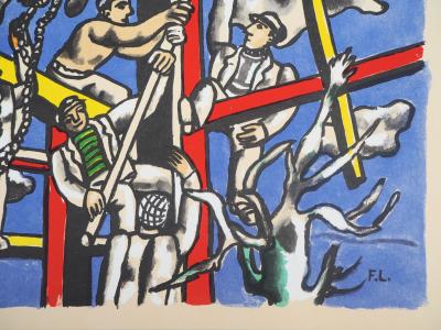 Fernand LEGER - Les Constructeurs, 1985 - Affiche lithographique signée 2