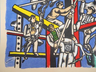 Fernand LEGER - Les Constructeurs, 1985 - Affiche lithographique signée 2