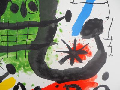 Joan MIRO - Character with an hat and a star, 1990 - Signed vintage poster 2