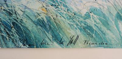 Jean Luc LE GALL: Vieilles maisons en Picardie , 1986- Aquarelle originale signée 2