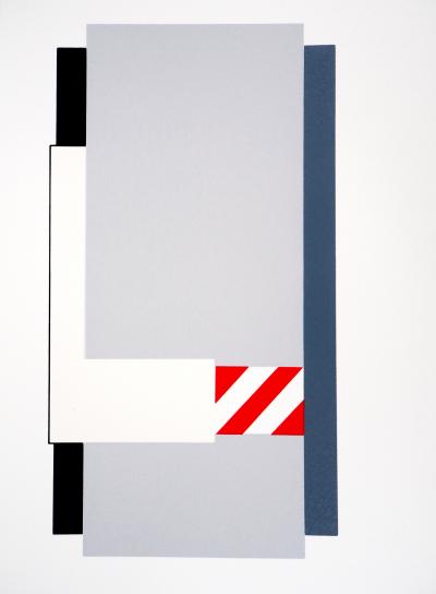 François DECQ - Structure géométrique,1990 - Sérigraphie signée au crayon 2