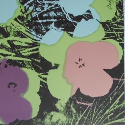 Andy WARHOL (d’après) - Poppy Flowers Noir - Lithographie 2