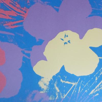 Andy Warhol (d’après) - Poppy Flowers Bleu - Lithographie 2