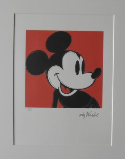Andy WARHOL(d’après) - Mickey Mouse Rouge - Lithographie 2