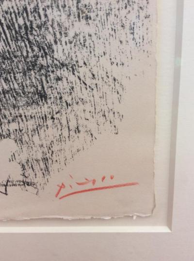 Pablo PICASSO - Portrait de Daniel-Henry Kahnweiler, 1957 - Lithographie ORIGINALE signée au crayon 2