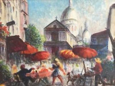 Gena PECHAUBES - Montmartre - Huile sur toile signée 2