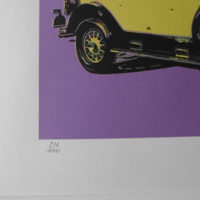Andy WARHOL (d’après) -  Mercedes Benz Type 400 Violet - Granolithographie 2